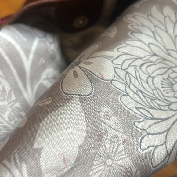 Brighton Valencia Merlot Floral Leather Bag with Box - Picture 11 of 13